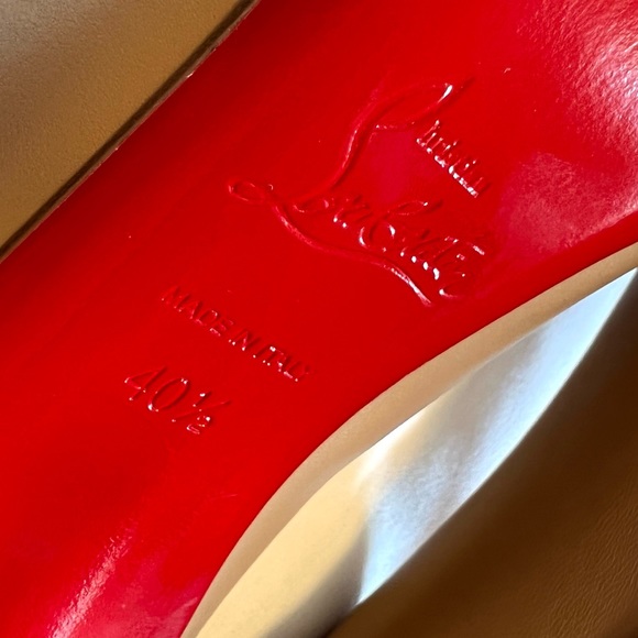 👠Christian Louboutin Kate Nappa 100 Leather Heels Authentic ICONIC Red Bottoms - Picture 7 of 14
